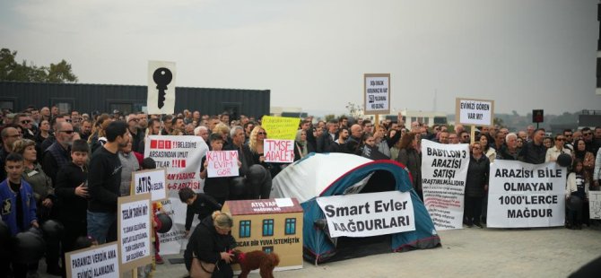 Bursa'da Atış Yapı mağdurları gökyüzüne siyah balon bıraktı