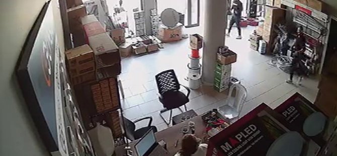 Bursa'da deprem paniği kamerada