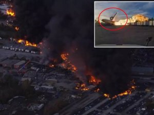 ABD’de kargo uçağı böyle düştü! En az 7 ölü