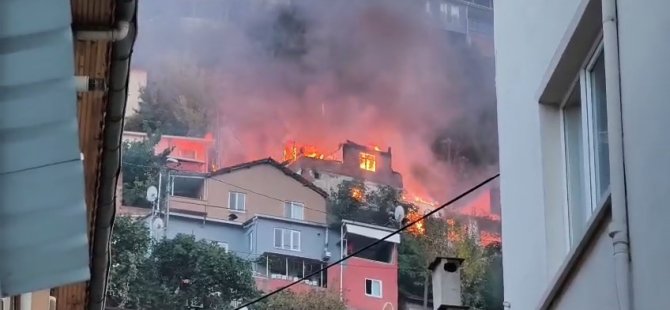 Bursa'da koca mahalleyi ayağa kaldıran yangın