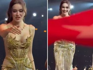 Ceren Arslan'ın Türk bayrağı almasına izin verilmedi