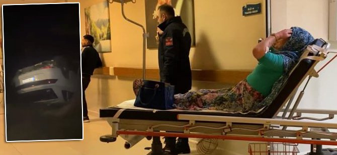 Bursa'da lastiği patlayan otomobil şarampole yuvarlandı