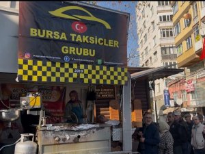 Bursa'da taksicilerden şehitler için anlamlı hayır