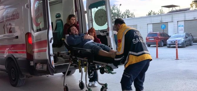 Bursa'da 600 kiloluk demir silindirin altında kaldı