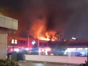 Bursa'da fabrika yangını paniğe neden oldu