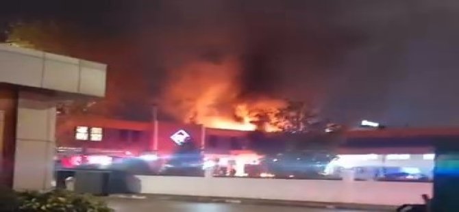 Bursa'da fabrika yangını paniğe neden oldu
