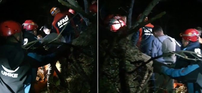 Bursa'da ormanlık alanda mahsur kalan bir kişi kurtarıldı