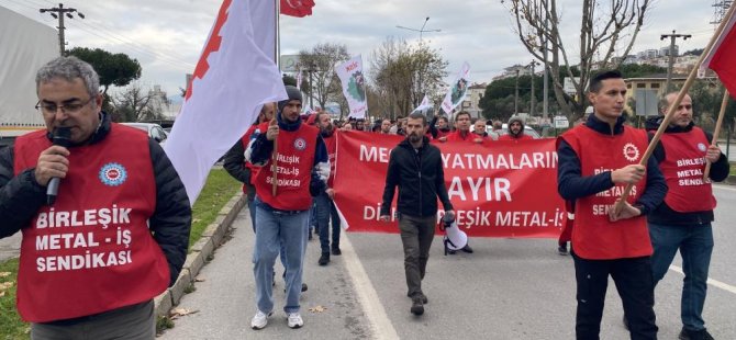 Bursa'da metal işçilerinin eylemi sürüyor