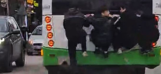 Bursa'da lise öğrencilerinin tehlikeli yolculuğu
