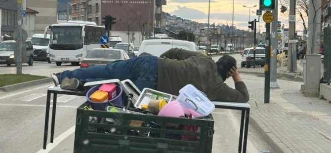 Görüntüler Bursa'dan! Tehlikeli yolculuk