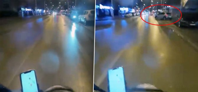 Bursa'da aniden yola çıkan araca böyle çarptı