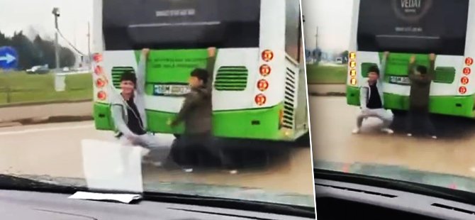 Bursa'da tehlikeli yolculuk