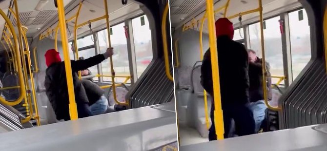 Bursa'da otobüsü boks ringine çevirdi, polisten kaçamadı