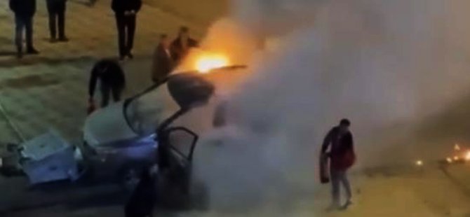 Bursa'da araç yangını!