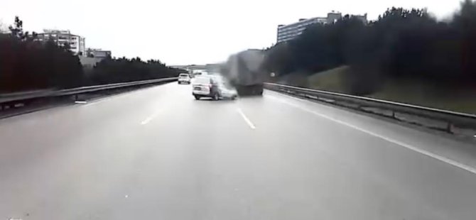 Bursa'da facia teğet geçti! o anlar kamerada