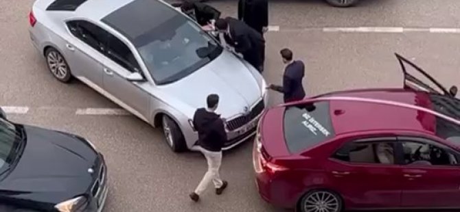 Bursa'da düğün konvoyunda gerginlik