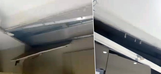 Bursa'da yeni binanın tavanı çöktü