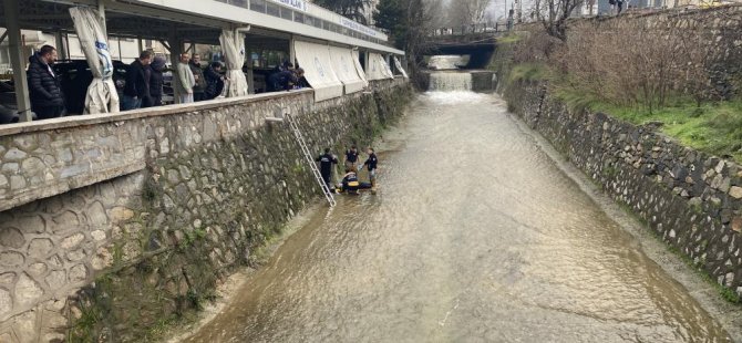 Bursa'da Gökdere'ye düşen adam kalp masajıyla hayata döndürüldü