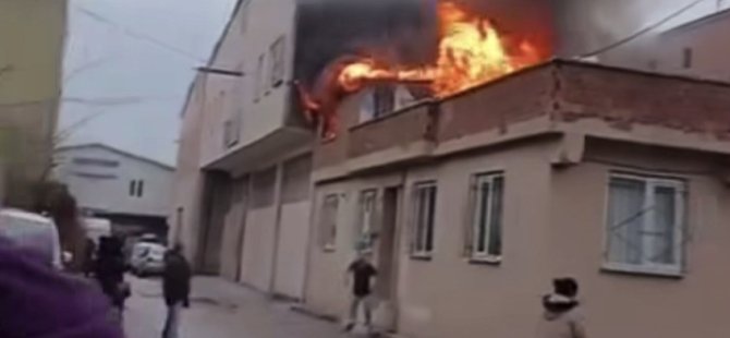 Bursa'da çatı yangını paniğe neden oldu