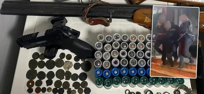 Bursa'da tarihi eser ve ruhsatsız silah operasyonu