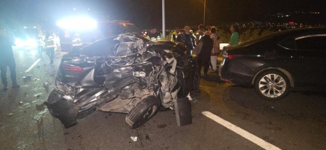 Bursa otobanda zincirleme kaza! 1 yaralı