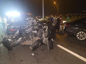 Bursa otobanda zincirleme kaza! 1 yaralı