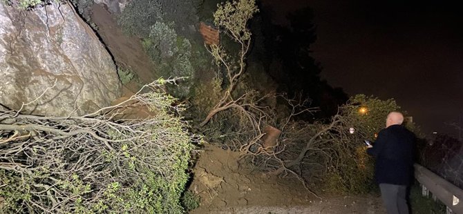 Bursa’da heyelan paniği! Mudanya-Kurşunlu yolu trafiğe kapandı