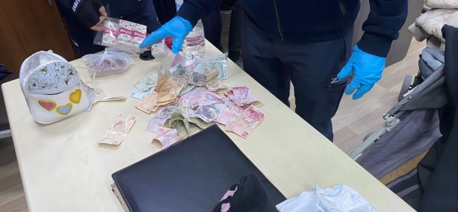 Bursa'da dilendiği paraları çocuk bezine saklamış