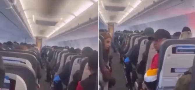 Uçakta büyük panik! Kabus gibi anlar