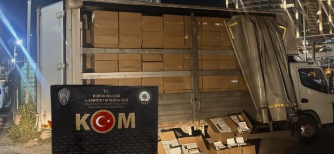 Bursa’da 3 milyon kaçak makaron ele geçirildi