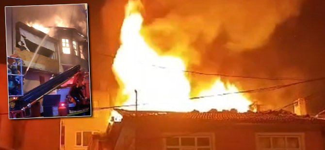 Bursa'da metruk bina alev alev!