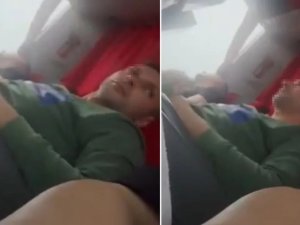 Yolcu otobüsünde mide bulandıran görüntü