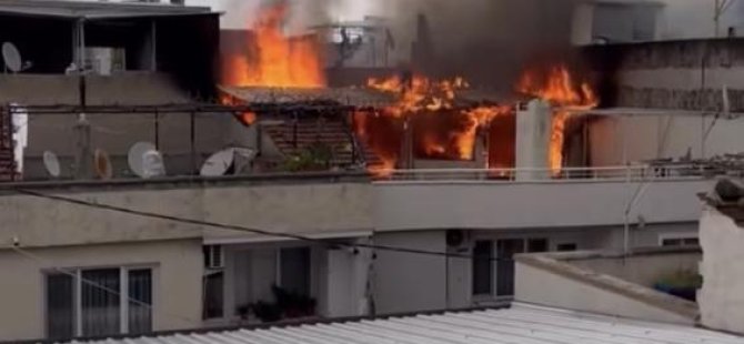 Bursa'da koca mahalleyi ayağa kaldıran yangın