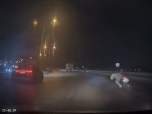 Bursa'da motosiklet kazası kamerada