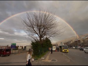 Bursa’da çifte gökkuşağı büyüledi