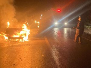 Bursa'da seyir halindeyken alev alev yandı