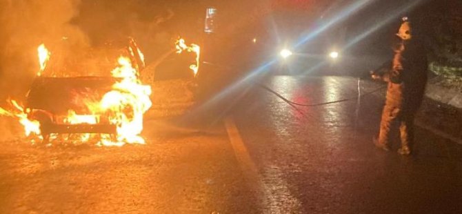 Bursa'da seyir halindeyken alev alev yandı