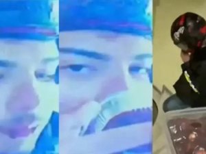 Kurye siparişi önce yaladı sonra teslim etti!
