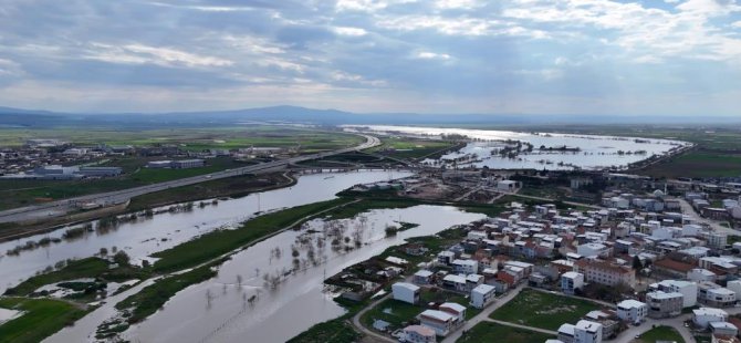 Bursa'nın sular altında kalan arazileri böyle görüntülendi