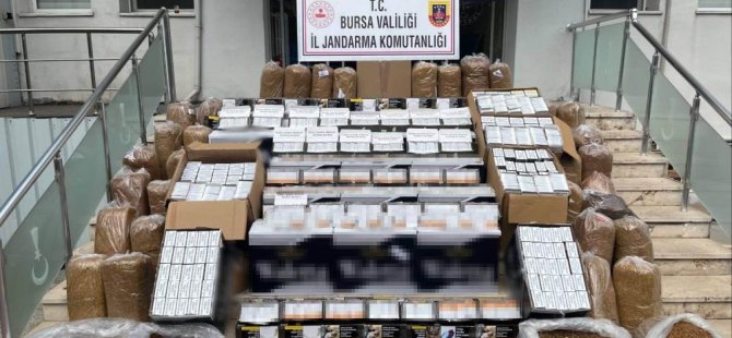 Bursa'da kaçak tütün operasyonu! 205 bin adet makaron ele geçirildi