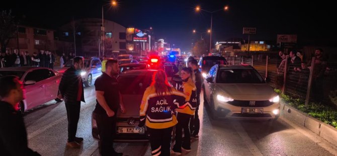 Bursa'da kaza sonrası ortalık karıştı