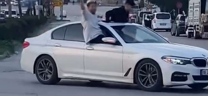 Bursa'da düğün konvoyu tehlike saçtı