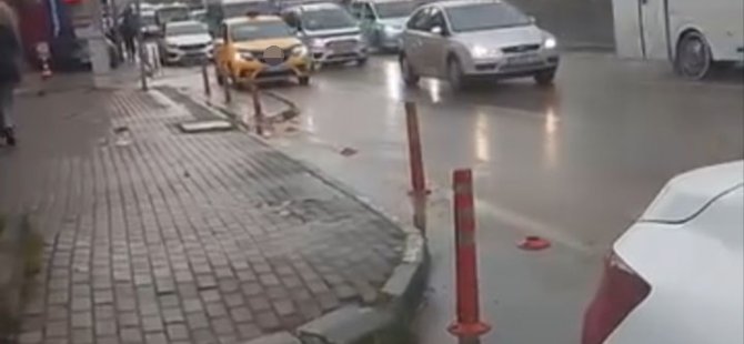 Bursa'da tehlikeli manevra! 3 bin lira ceza kesildi