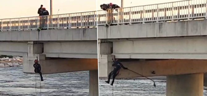 Bursa'da asılı kalan güvercini böyle kurtardılar