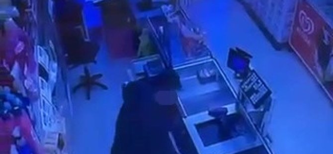 Bursa'da market hırsızı kamerada