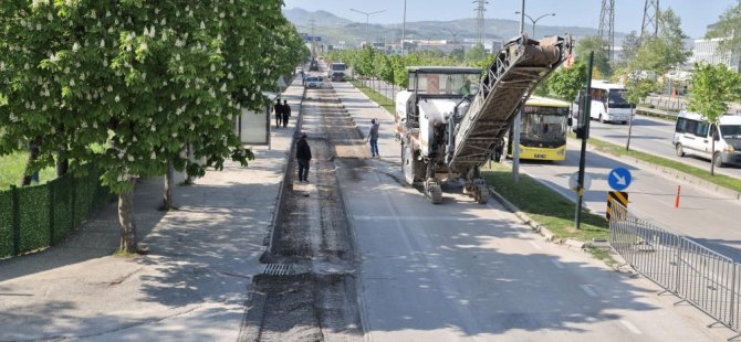 Bursa'da terminal yolu yenileniyor