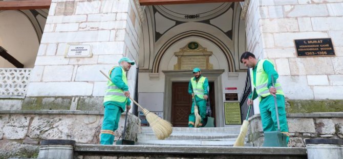 Bursa'nın dünyaca ünlü tarihi alanlarına özel temizlik ekibi