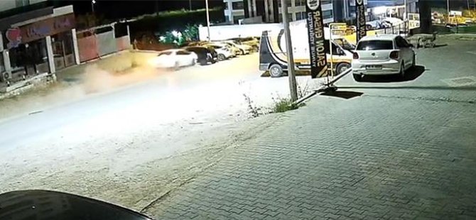 Bursa'da uyuyakalan sürücü park halindeki araçlara daldı