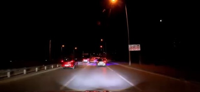 Bursa'da makas atıp trafiği böyle tehlikeye düşürdü