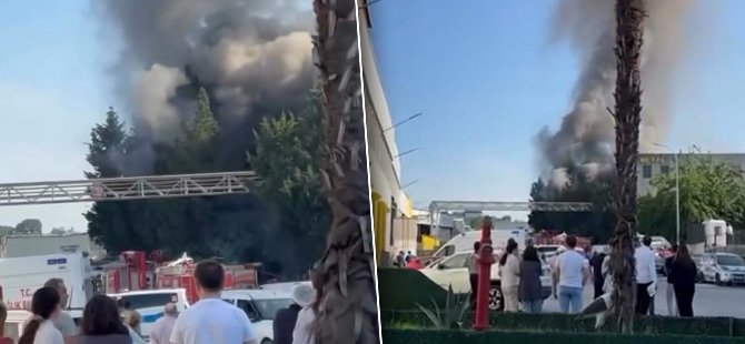 Bursa'da korkutan fabrika yangını